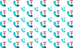 Abstarct Call Recod Pattern Background vector