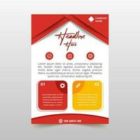 Modern Minimal Red Business Flyer Template vector