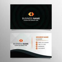 Abstract Beautiful Circular Dotted Black Business Card Template vector