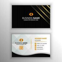 Abstract Beautiful Luxury Black and Gold Business Card Template vector