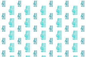 Abstract Clef Music Note Pattern Background vector