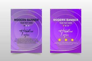 Abstract Circle Purple Business Banner Template vector