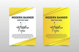 Abstract Curved Yellow Banner Template With Dots vector