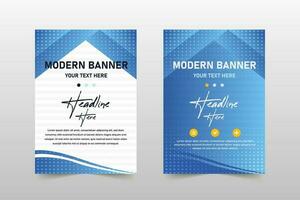 Abstract Elegant Blue Banner Template With Diagonal Shape vector