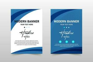 Abstract Elegant Luxury Curved Blue Banner Template vector