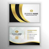 Abstract Elegant Golden Luxury Business Card Template vector