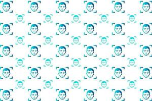 Abstract Face Recognition Pattern Background vector