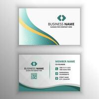 Abstract Elegent Curved Business Card Template With Dots vector