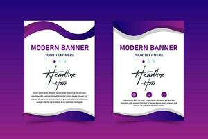 Abstract Gradient Purple BannerTemplate vector