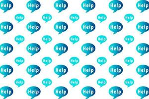 Abstract Help Message Pattern Background vector