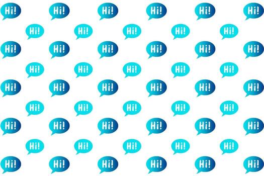 Abstract Hi Message Pattern Background vector