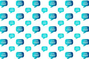 Abstract Live Chat Pattern Background vector