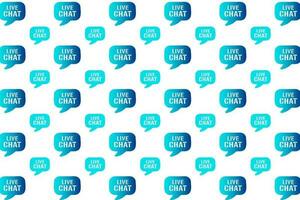 Abstract Live Chat Pattern Background vector