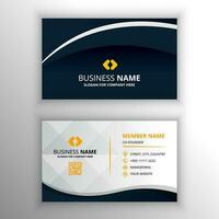 Abstract Modern Dark Gradient Curved Business Card Template vector