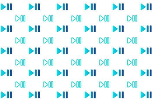 Abstract Play and Pause Pattern Background vector