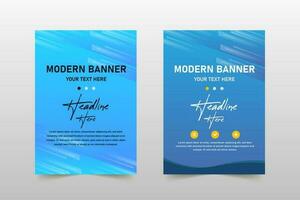 Abstract Shiny Gradient Blue Business Banner Template vector