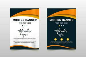 Abstract Stylish Curved Banner Template With Dots vector