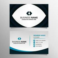 Abstract Stylish Navy Blue Business Card Template With Curves vector