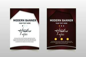 Abstract Vector Gradient Geometric Banner Template With Abstract Shapes