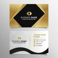 Abstract Stylish Luxury Black and Gold Business Card Template vector