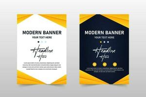 Abstract Vector Yellow and Blue Minimal Banner Template