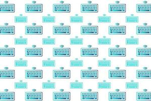 Abstract Wireless Computer Keyboard Pattern Background vector