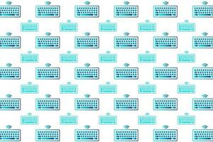 Abstract Wireless Computer Keyboard Pattern Background vector