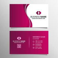 Beautiful Pink Curved Business Card Template vector