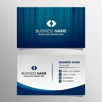 Abstract Vector Shiny Gradient Striped Blue Business Card Template