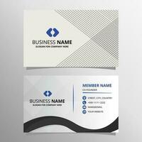 Beautiful White Minimal Business Card With Striped Lines vector