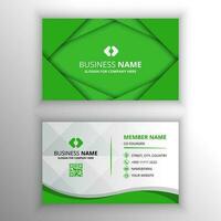 Beautiful Green Cover Business Card With Curved Shapes vector