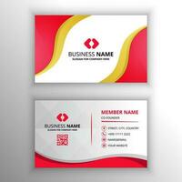 Beautiful Red and Gold Curved Business Card Template vector