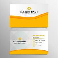 Beautiful Yellow Curved Business Card Template vector