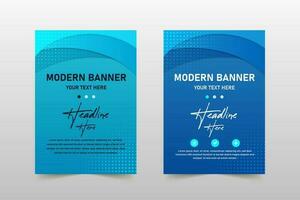 Blue Curves Lines Blue Business Banner Template vector