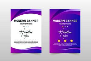 Creative Curved Colored Purple Business Banner Template vector