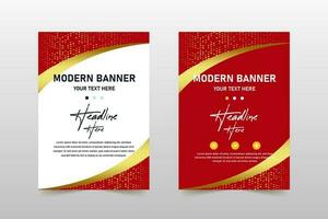 Elegant Gold and Red Luxury Business Banner Template vector