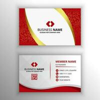 Elegant Gold and Red Luxury Business Card Template vector