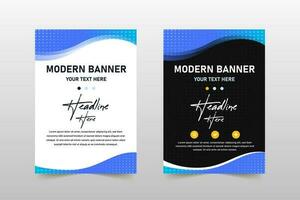 Elegant Vector Gradient Blue Curve Banner Template