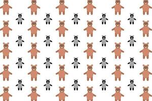 Flat Beaver Mammel Animal Pattern Background vector