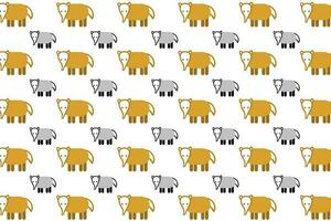 Flat Ant Eater Animal Pattern Background vector