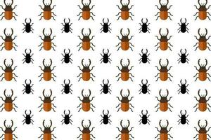 Flat Chalcosoma Insect Pattern Background vector