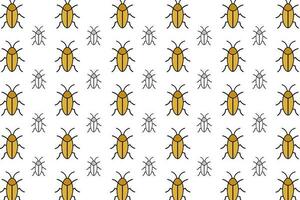 Flat Cockroach Insect Pattern Background vector
