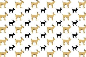 Flat Goat Animal Pattern Background vector