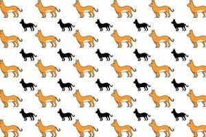 Flat Dog Animal Pattern Background vector