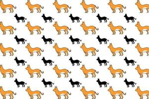 Flat Dog Animal Pattern Background vector