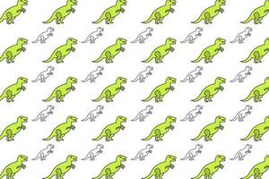 Flat Dinosaur Animal Pattern Background vector