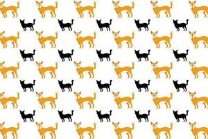 Flat Fox Animal Pattern Background vector