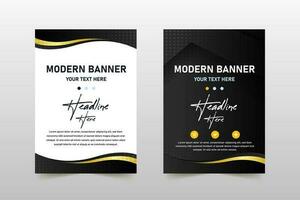 Elegant Vector Gradient Minimal Black Banner Template