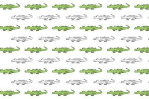 Flat Crocodile Animal Pattern Background vector