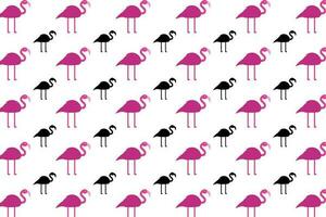 Flat Flamingo Animal Pattern Background vector
